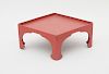 JAPANESE RED LACQUER LOW TABLE