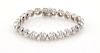 NEW 14K White Gold 15.12 Carat Diamond Bracelet