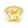 Judith Ripka Diamond Canary 18k Gold Ring