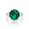 18k Gold 3.92ct Emerald and 1.55ct Diamond Ring