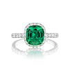 18k Gold Emerald and DIamond Ring GIA Cert.