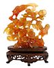 A chinese Hardstone Tree Sculpture
