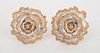 PAIR OF BUCCELLATI 18K GOLD EARCLIPS