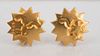 PAIR OF ANGELA CUMMINGS FOR TIFFANY & CO. 18K YELLOW GOLD EARRINGS