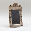 Rustic Painted Wood Mirror with Applied Decoration