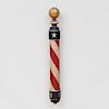 American Polychrome Painted Barber Pole
