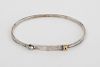 CARTIER STERLING SILVER AND 18K YELLOW GOLD BRACELET