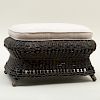 Victorian Stained Wicker Foot Stool