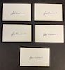 5 Hand Signed Signature Cards by John Steinbeck