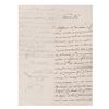 Molinos del Campo, Francisco. Carta dirigida al Virrey de la Nueva España Juan Cruz Ruiz de Apodaca. Méx, febrero 14 de 1817. Firma.