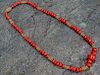 RARE Chinese 18K Faceted Beaded Coral Necklace