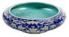 Chinese Blue Enamel Decorated Floral Bowl