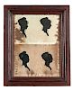 Folk Art Reverse Glass Painting, Silhouette, and Lithograph 