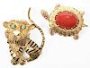Two 18kt. Animal Brooches