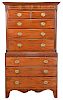 George III Carved Mahogany Chest on Chest