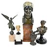 Five Bronze Grand Tour Figural Objects, Vessel