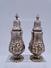 PR. STERLING SILVER REPOUSSE SALT & PEPPER SHAKERS
