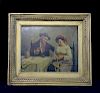 ALBIN SGN. OIL ON BOARD COUPLE DRINKING 