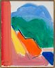 PAUL RESIKA (b. 1928): RED ROCK AND MOUNTAIN