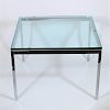 Florence Knoll Chrome & Glass Side Table