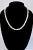 Natural Antique Pearl Necklace w/ Rose Clasp
