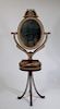Anglo Indian 19th C Cheval Floor Standing Mirror