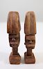 Pair of Carved  African Heads