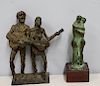 2 Bronze Sculptures 1 Signed Gach, The Other