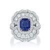3.12-Carat Burmese Unheated Sapphire and Diamond Ring