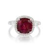 3.17-carat Burmese Unheated Ruby and Diamond Ring
