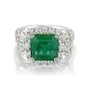 Orianne 3.85-Carat Emerald and Diamond Ring