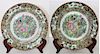 Pair of Black Butterfly Rose Medallion Plates