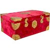 Large Gilt-Bronze Mounted Red Velvet Box / Trunk by E.F. Caldwell & Co.