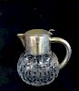 CRYSTAL & SILVERPLATE PITCHER