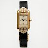 Cartier 18k Gold and Diamond Mini-Tank Wristwatch