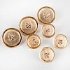 Group of Seven 14k Gold Buttons