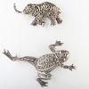 Two Silver and Marcasite Animal Pins