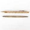 Tiffany & Co. 14k Gold Pen and a Tiffany & Co. Sterling Silver Pen