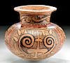 Large Cocle Tonosi Pottery Olla w/ Abstract Motifs