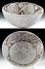 Anasazi Black on White Reserve Pottery Bowl w/ Spirals