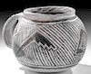 Anasazi Black on White Pottery Mug w/ Handle