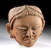 Rare Javanese Majapahit Pottery Head of a Prince
