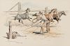 John Hampton | Roping Horses in Corral 
