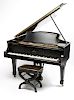 An ebonized Steinway grand piano