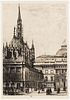 Lucien Marcelin Gautier (French, 1850-1925)    Street View of La Sainte-Chapelle, Paris