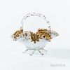 Cased Glass Bride's Basket