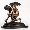 After Jean-Antoine Injalbert (French, 1845-1933)  Modern Bronze Figure of an Angel