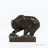 Edwin Willard Deming (American, 1862-1942)  Bronze Bear and Tortoise