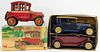 3 Rosko and Japanese Tin Toy Cars with Boxes