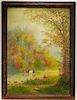 G. F. Fuller Autumnal Cows Landscape Painting